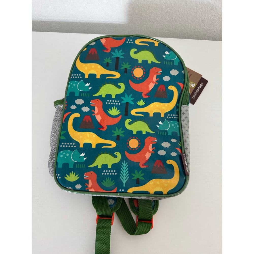 Petit College Dinosaur Small Backpack New Green Little Kids